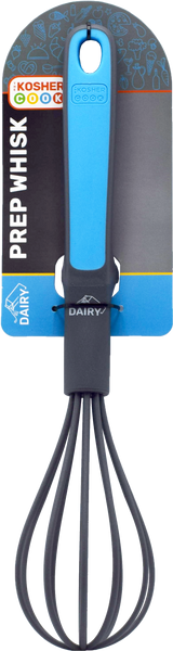 The Kosher Cook Meat Red Kitchen Whisk, Easy Grip Silicone Whisker for Whipping and Beating Eggs, Milk, Cream and Color Coded Kitchen Tools Assorted Colors