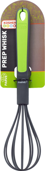 The Kosher Cook Meat Red Kitchen Whisk, Easy Grip Silicone Whisker for Whipping and Beating Eggs, Milk, Cream and Color Coded Kitchen Tools Assorted Colors