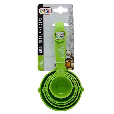 The Kosher Cook, 5 Piece Set Measuring Cups Assorted Colors