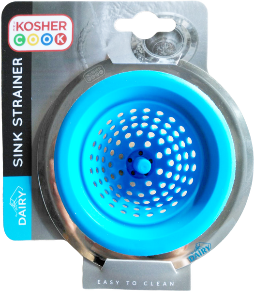 The Kosher Cook Kitchen Sink Strainer - Durable Silicone – Large Wide Rim - Drains Water Fast and Efficiently - Color Coded Kitchen Tools Assorted Colors