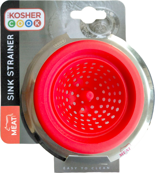 The Kosher Cook Kitchen Sink Strainer - Durable Silicone – Large Wide Rim - Drains Water Fast and Efficiently - Color Coded Kitchen Tools Assorted Colors