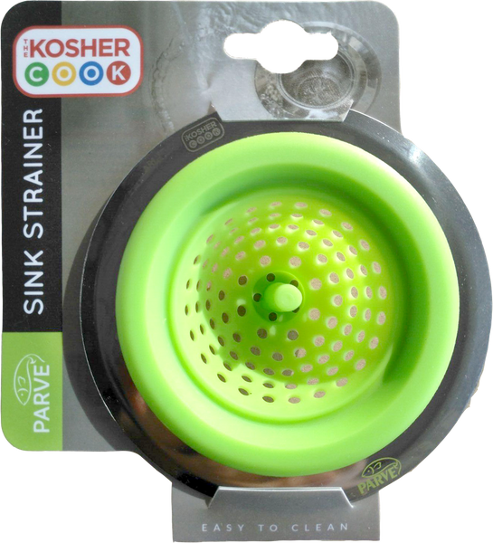 The Kosher Cook Kitchen Sink Strainer - Durable Silicone – Large Wide Rim - Drains Water Fast and Efficiently - Color Coded Kitchen Tools Assorted Colors