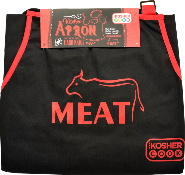 The Kosher Cook Aprons Assorted- Dairy-Blue, Meat-Red, Parve-Green