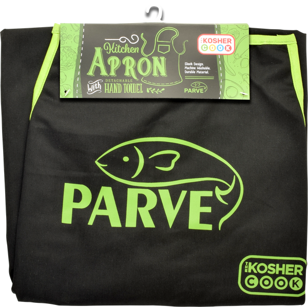 The Kosher Cook Aprons Assorted- Dairy-Blue, Meat-Red, Parve-Green