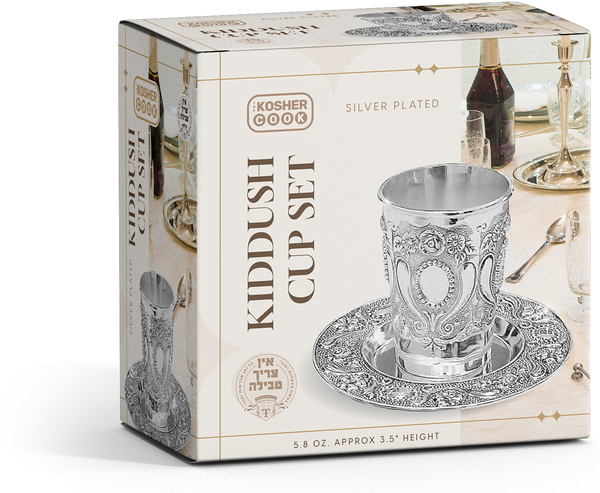 The Kosher Cook Silver Plated Kiddush Cup Set