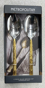 GOLD POUND HANDLE SERVING SET