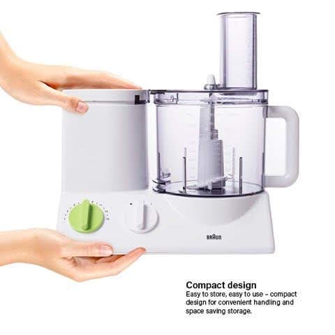 BRAUN FP3020 12 CUP FOOD PROCESSOR INCLUDES 7 ATTACHMENT BLADES + CHOPPER AND CITRUS JUICER