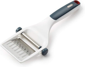 Zyliss Dial & Slice Cheese Slicer - Adjustable, Handheld Cheese Slicer with Stainless Steel Edge and Ergonomic Handle White