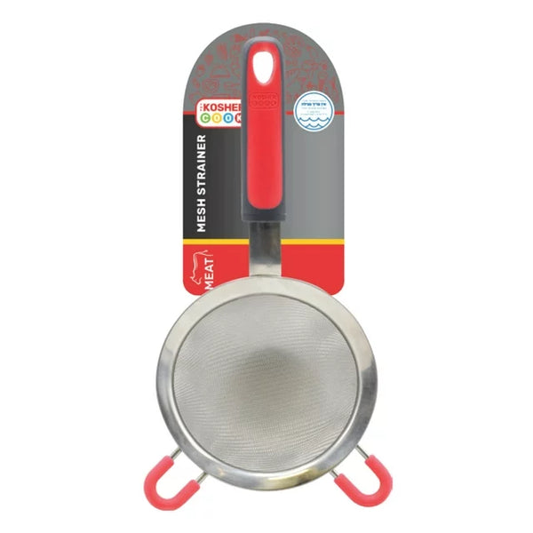 The Kosher Cook, 4" Mesh Strainer Stainless Steel - Fine Mesh, Assorted Colors