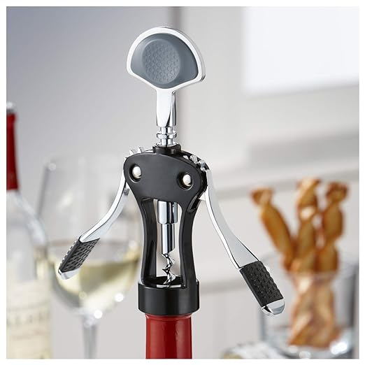 Trudeau - SS Deluxe Wing Corkscrew, Silver/Black, 7.5''