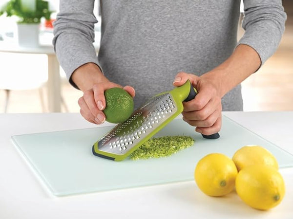 Joseph Joseph Twist Grater 2-in-1 Grater with Adjustable Handle, Extra Course and Fine,Green