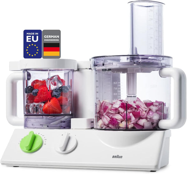 Braun 12 in 1 Multi-Functional Food processor | Kitchen System With Dual Control Technology, chopper, Blender, Juice Extractor, Citrus Juicer and French fry disc