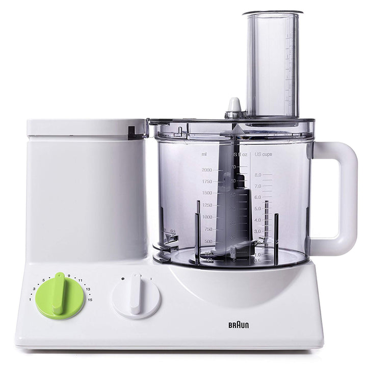 BRAUN FP3020 12 CUP FOOD PROCESSOR INCLUDES 7 ATTACHMENT BLADES + CHOPPER AND CITRUS JUICER