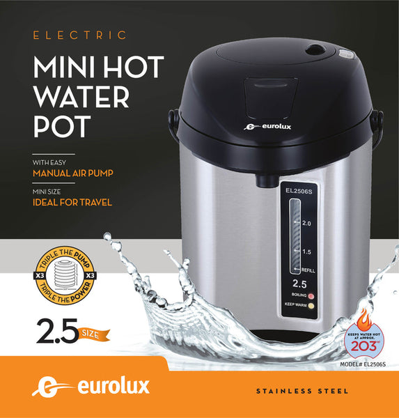 EUROLUX ELECTRIC HOT WATER POT 2.5 QT