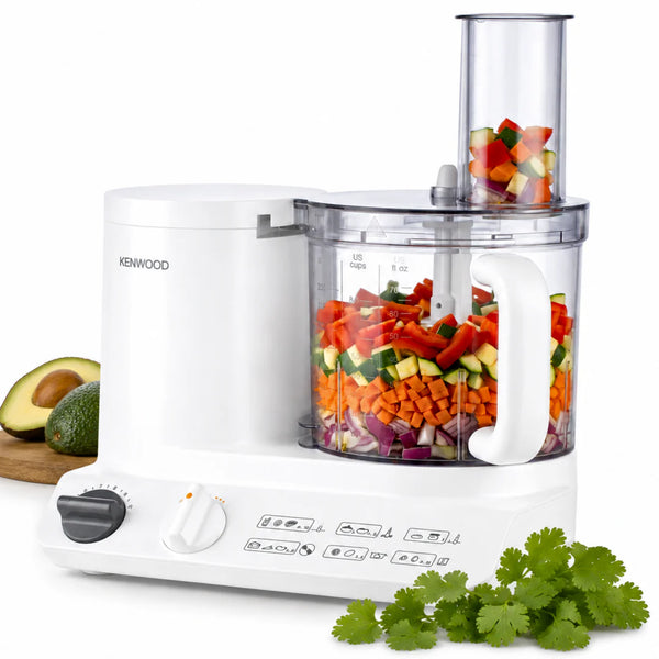 Kenwood FDP10.3020 12-Cup Food Processor | Ultra-Quiet 10-in-1 European System with Traditional Kugel Blade & Citrus Juicer