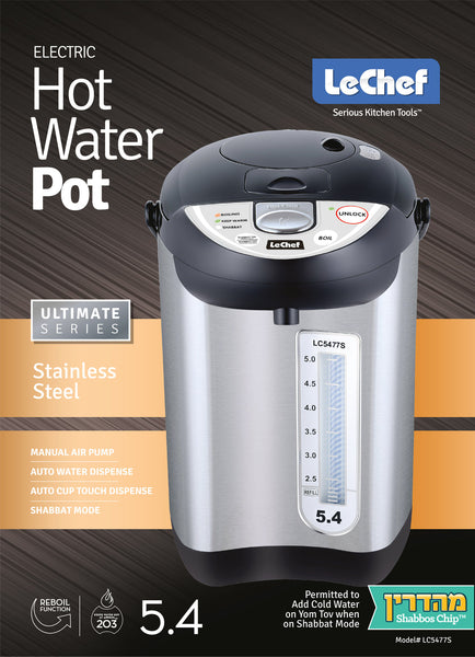 LE'CHEF ELECTRIC HOT WATER POT 5.4 QT