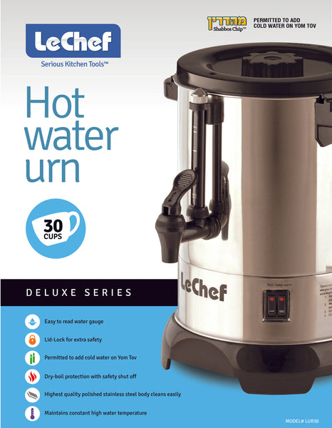 LE'CHEF ELECTRIC HOT WATER URN 30 CUP