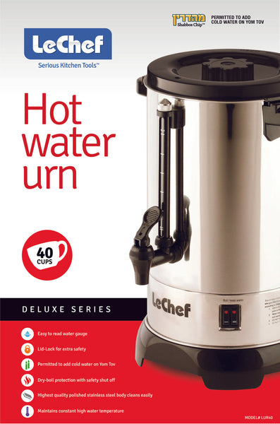 LE'CHEF ELECTRIC HOT WATER URN 40 CUP