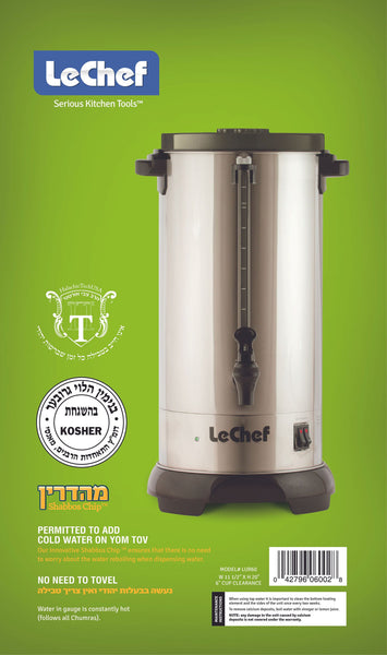 LE'CHEF ELECTRIC HOT WATER URN 60 CUP