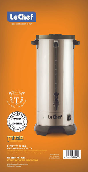 LE'CHEF ELECTRIC HOT WATER URN 75 CUP