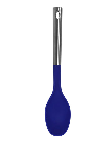 Millvado - Nylon Utensils SS Handle, Solid Spoon, 13.5'' Assorted Colors