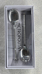 PETESH HAMMERED SERVING SPOON AND FORK