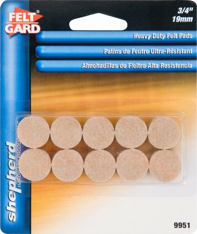 FELT GARD PADS-H.D.LIGHT BROWN 3/4″