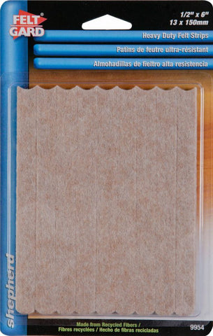 FELT GARD STRIPS-H.D.-6×1/2″- LIGHT BROWN