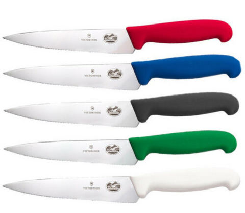 Victorinox Fibrox Pro Chef's 6in Serrated Kitchen Knife