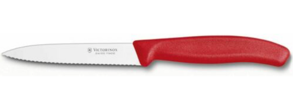 Victorinox 4 Inch Swiss Classic Paring Knife with Serrated Edge, Spear Point
