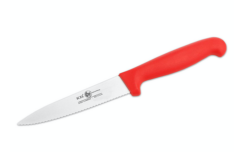 Icel 4-1/2" Serrated-Edge Stainless Steel Utility Knife with Plastic Handle